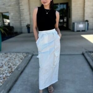 Silk‎ Laundry Canvas Cargo Skirt Size XS